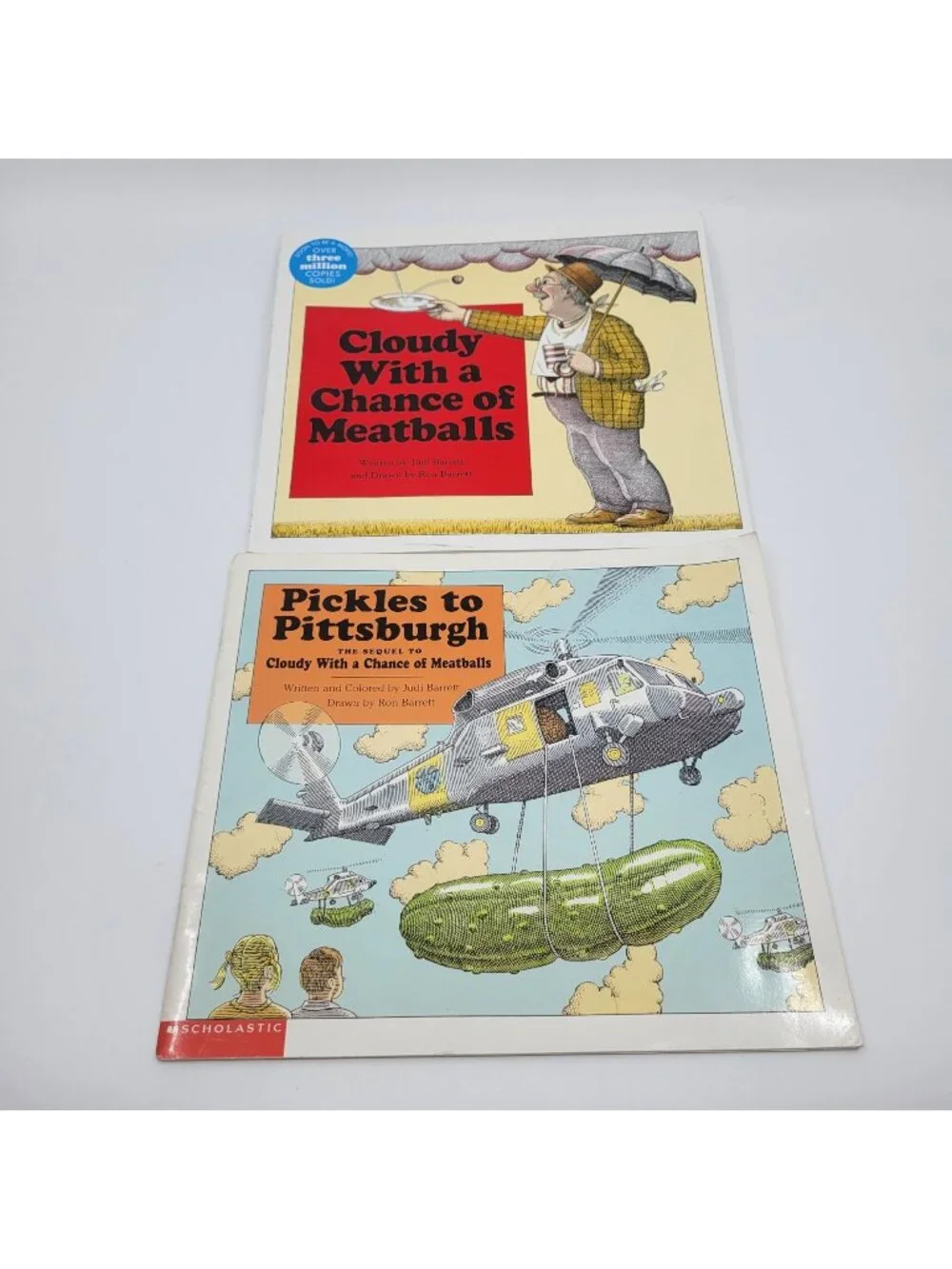 Cloudy w Meatballs & Pickles to Pittsburgh Lot of Books by Judi Barrett - BK024
